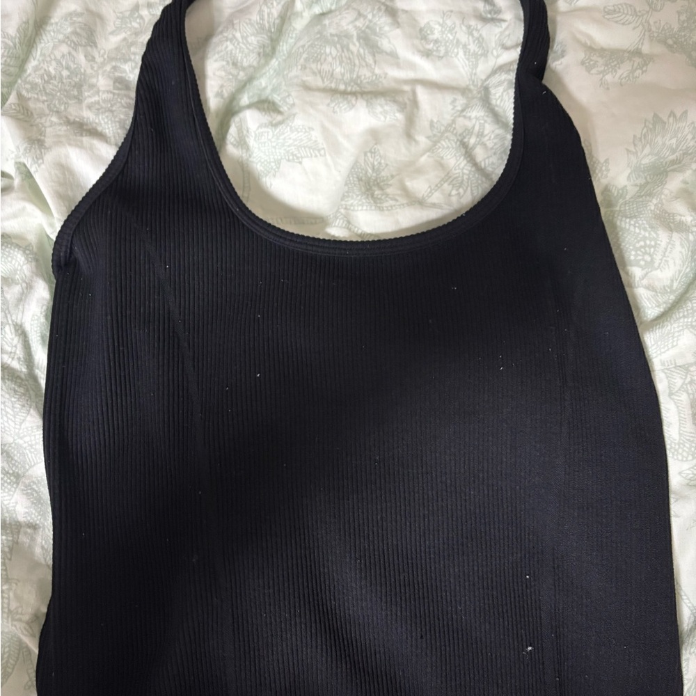American Eagle Outfitters Black Ribbed Tank Top